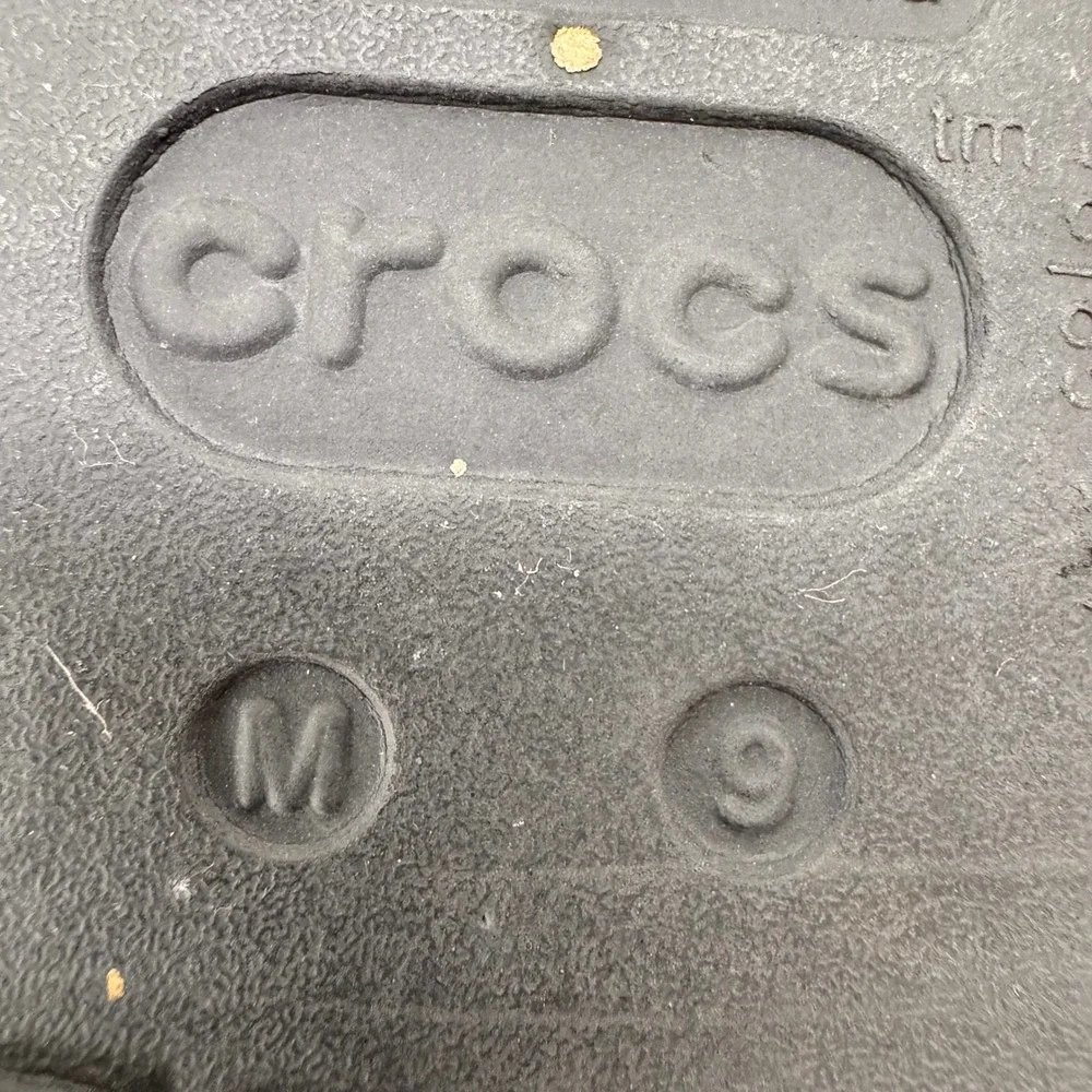 Crocs Santa Cruz Mens 9 Charcoal Gray Canvas Slip On Loafers Casual Shoes